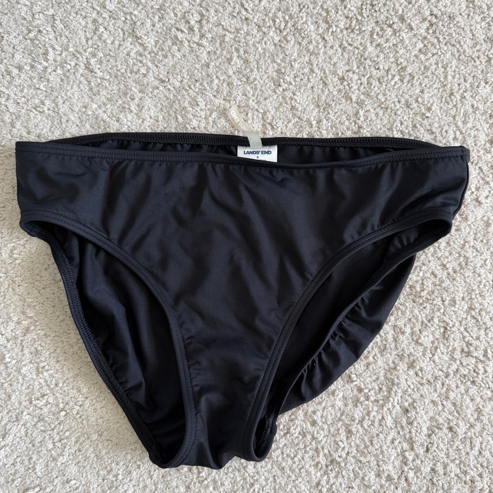 Lands' End Women's Classic Black Bikini Bottom Size 8